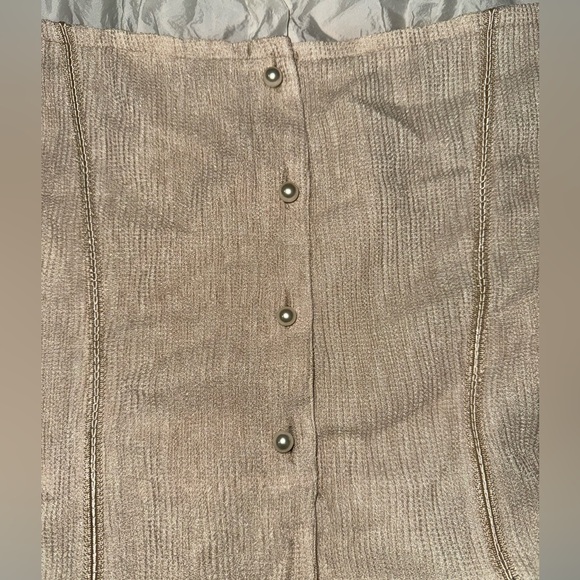 Boho White Blouse With Cream Corset - Size Small/Medium - Picture 3 of 5